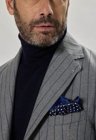 Single-Breasted Pinstripe Jacket