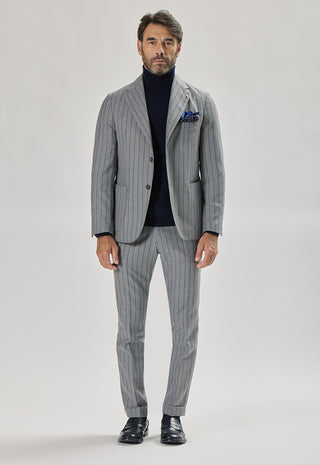 Single-Breasted Pinstripe Jacket
