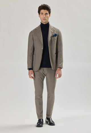 Single-Breasted Pinstripe Jacket