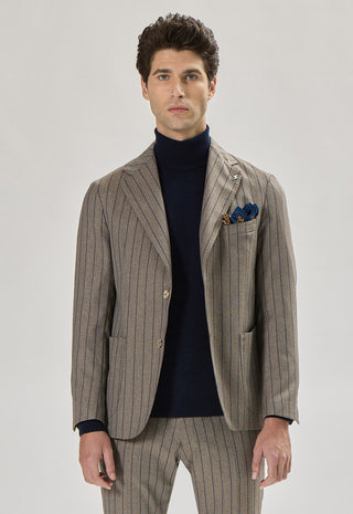 Single-Breasted Pinstripe Jacket