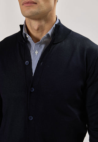 Cardigan Neck con Bottoni