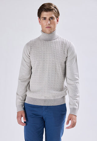 Cable Knit Turtleneck Sweater