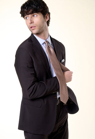 Abito Classico in Lana di Tasmania|Colore:Marrone