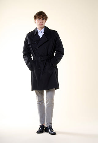 Trench Doppiopetto|Colore:Nero