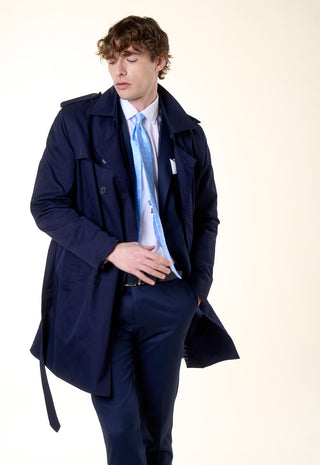 Trench Doppiopetto|Colore:Blu
