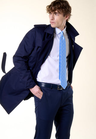 Trench Doppiopetto|Colore:Blu