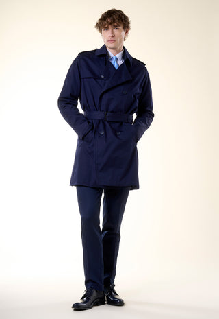 Trench Doppiopetto|Colore:Blu