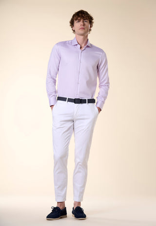 Camicia Slim Fit in Micro-Texture|Colore:Rosa