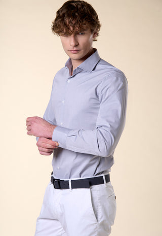 Camicia Slim Fit in Micro-Texture|Colore:Grigio
