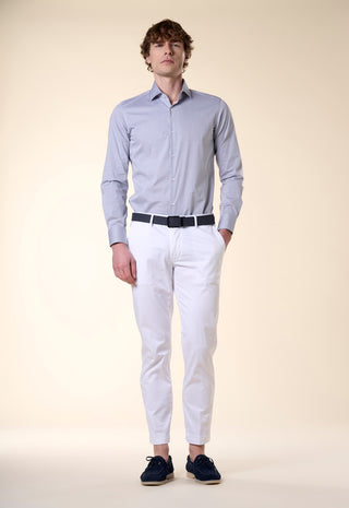 Camicia Slim Fit in Micro-Texture|Colore:Grigio