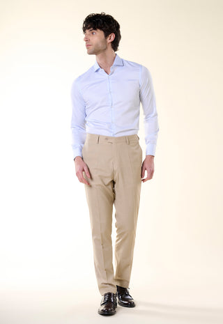 Camicia Slim Fit in Micro-Texture|Colore:Bianco