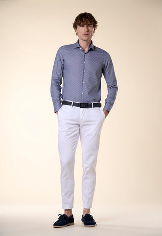 Camicia Slim Fit in Micro-Texture|Colore:Azzurro