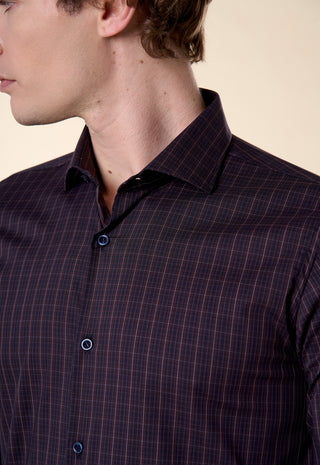 Camicia Slim Fit Micro-Check|Colore:Fant 01
