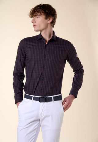 Camicia Slim Fit Micro-Check|Colore:Fant 01