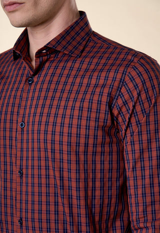 Camicia Slim Fit Micro-Check|Colore:Fant 02
