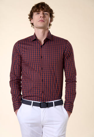 Camicia Slim Fit Micro-Check|Colore:Fant 02