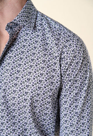 Camicia Slim Fit Stampa Floreale|Colore:Verde