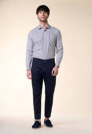 Camicia Slim Fit Stampa Floreale|Colore:Marrone