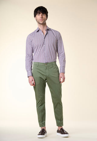 Camicia Slim Fit Stampa Floreale|Colore:Bordeaux