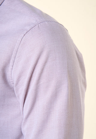 Camicia Regular Fit in Micro-Texture Jaspe|Colore:Coccio