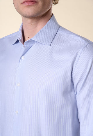 Camicia Oxford Operato Slim Fit|Colore:Celeste 1