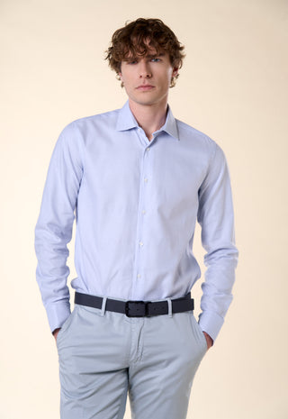 Camicia Oxford Operato Regular Fit|Colore:Celeste 1