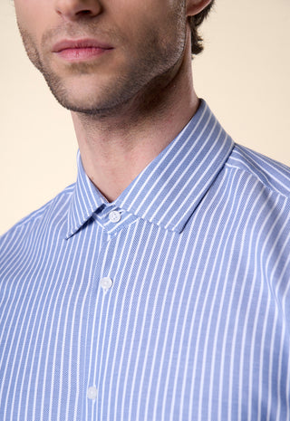 Camicia Oxford a Righe Regular fit|Colore:Azzurro