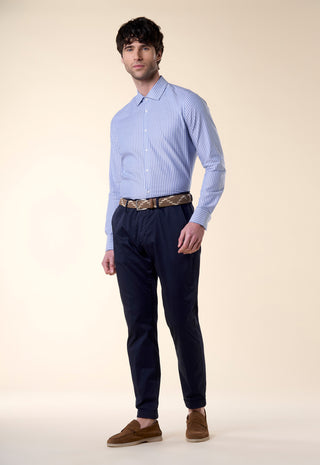 Camicia Oxford a Righe Regular fit|Colore:Azzurro