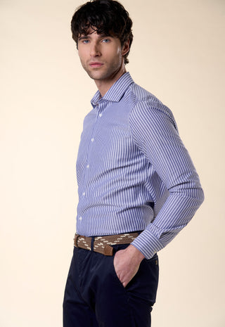 Camicia Oxford a Righe Regular fit|Colore:Blu
