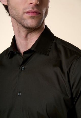 Camicia in Popeline Regular Fit|Colore:Verde