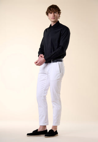 Camicia in Popeline Regular Fit|Colore:Nero