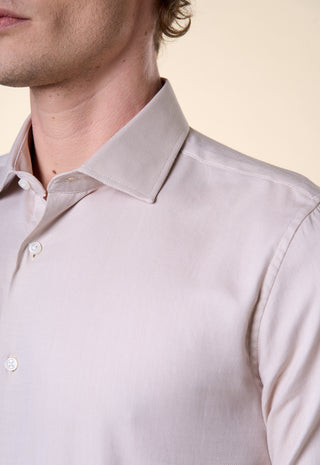 Camicia Oxford Unito Slim Fit|Colore:Beige