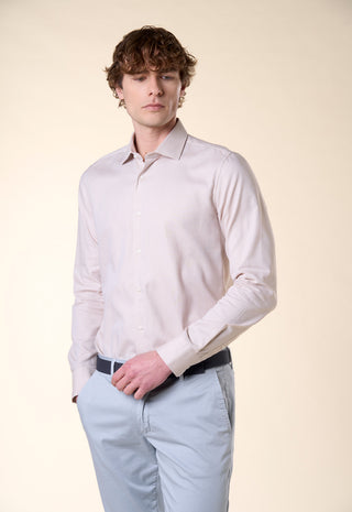 Camicia Oxford Unito Slim Fit|Colore:Beige