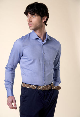 Camicia Oxford Unito Slim Fit|Colore:Azzurro