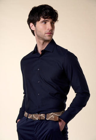Camicia Oxford Unito Slim Fit|Colore:Blu