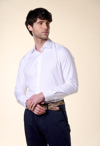 Camicia Oxford Unito Slim Fit|Colore:Bianco ottico