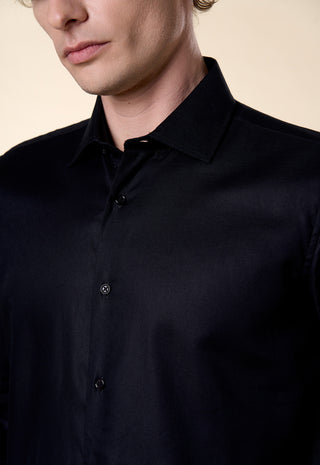 Camicia Oxford Unito Slim Fit|Colore:Nero