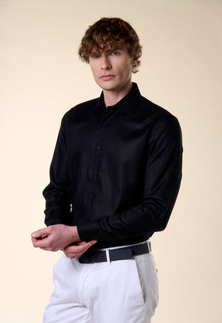 Camicia Oxford Unito Regular Fit|Colore:Nero