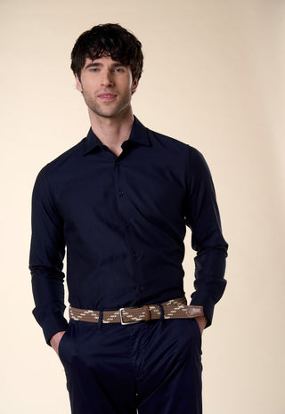 Camicia Oxford Unito Regular Fit|Colore:Blu