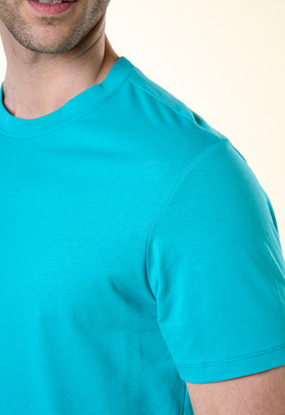 T-Shirt Girocollo Tinta Unita|Colore:Smeraldo