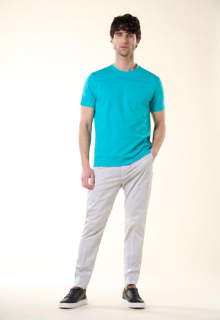 T-Shirt Girocollo Tinta Unita|Colore:Smeraldo