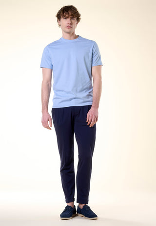 T-Shirt Girocollo Tinta Unita|Colore:Celeste 1