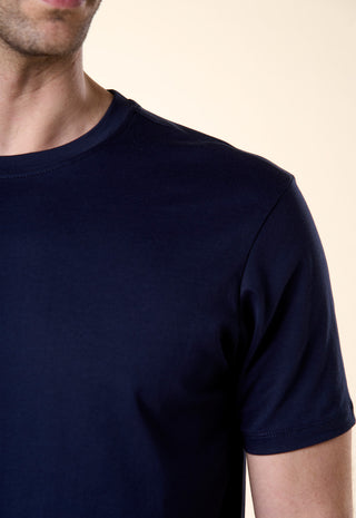 T-Shirt Girocollo Tinta Unita|Colore:Blu