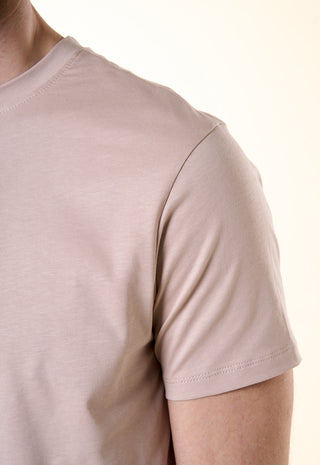T-Shirt Girocollo Tinta Unita|Colore:Beige