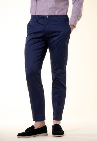 Pantalone Chino Slim-Fit|Colore:Blu