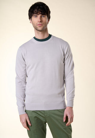 Maglia Girocollo in 100% Cotone|Colore:Ashgray
