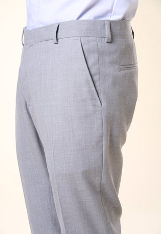 Pantalone Slim-Fit in Tessuto Strutturato|Colore:Perla