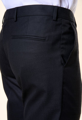 Pantalone Slim-Fit in Tessuto Strutturato|Colore:Nero