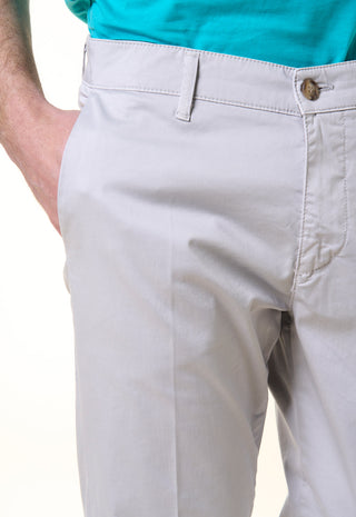 Pantalone Chino Slim-Fit in Cotone Stretch|Colore:Perla