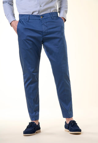 Pantalone Chino Slim-Fit in Cotone Stretch|Colore:Lavagna
